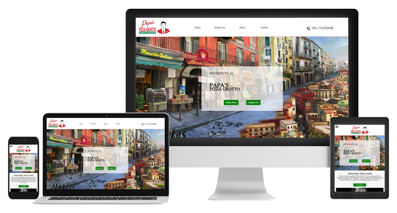 Papa's-Pizza-Grotto-Website